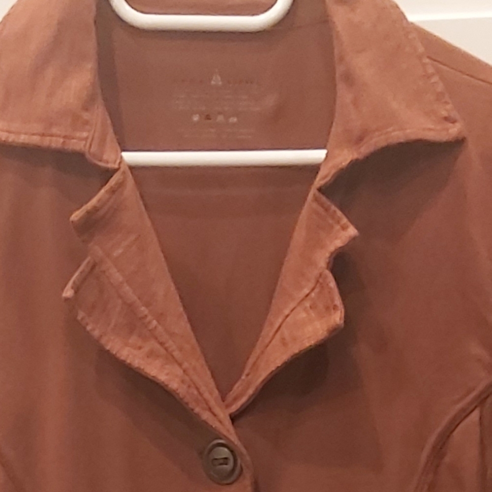 Neon Buddha Rust Button-Up Coat - Picture 6 of 9